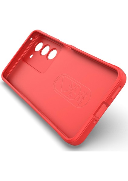 Realme V60 Pro 5G/14X(HINDISTAN)5G Kılıf Düşmeye Karşı Yumuşak Tpu Sağlam Telefon Arka Kapağı-Kırmızı (Yurt Dışından) modelleri