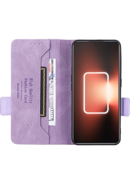 Realme Gt Neo 5 5g/gt3 5g Manyetik Pu Deri Düşmeye Karşı Kılıf Donanım Dekor Cüzdan Standı Kabuk-Mor (Yurt Dışından) fiyatları