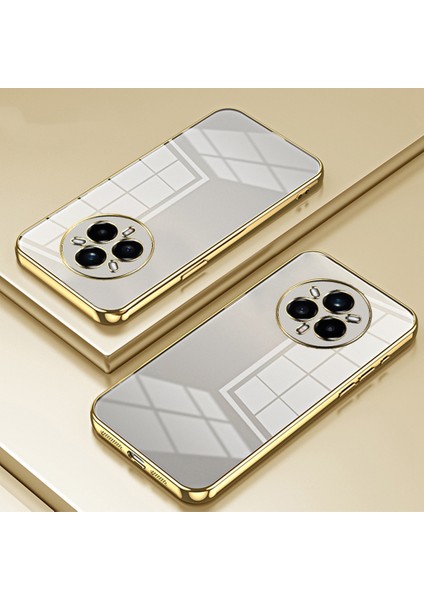 Realme 14 Pro+5g Kılıf Galvanik Çerçeve Yumuşak Tpu Telefon Kılıfı-Altın (Yurt Dışından)