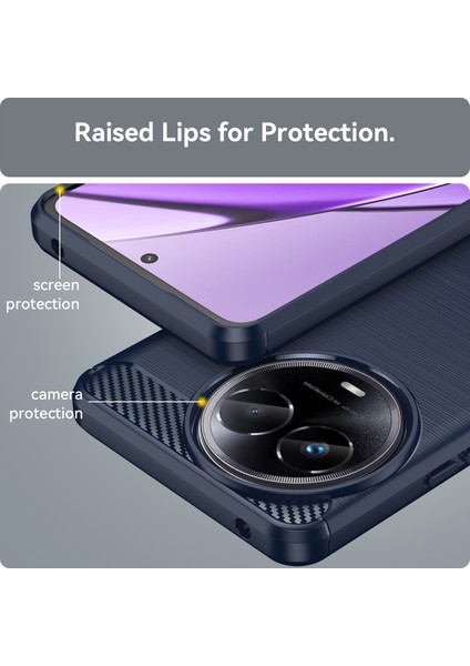 Realme 11 5G(GLOBAL)/11X 5g/narzo 60X 5g Telefon Kılıfı Fırçalanmış Yumuşak Tpu Arka Kapak-Mavi (Yurt Dışından) indirimleri