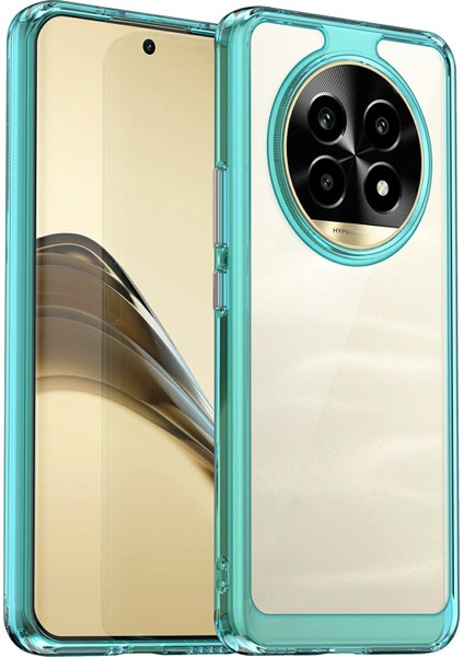 Realme 13 Pro 5g(Global)/13 Pro+5g(Global)Darbeye Dayanıklı Kılıf Tpu+Akrilik Koruyucu Şeffaf Telefon Kılıfı-Şeffaf Mavi (Yurt Dışından)