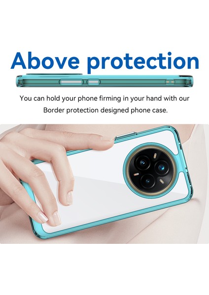 Realme P3 Pro 5g/14 Pro+5g Kılıf Tpu+Akrilik Koruyucu Şeffaf Telefon Kılıfı-Şeffaf Mavi (Yurt Dışından) fırsatları