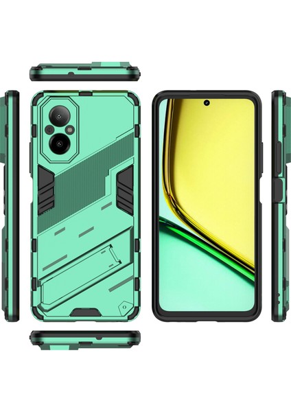 Realme C67 4g Kickstand Kılıf Tpu+Pc Koruyucu Telefon Kılıfı-Yeşil (Yurt Dışından) indirimleri