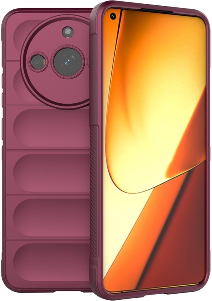 Realme 11 5g Için Anti-Düşme Telefon Kılıfı (Çin) Sağlam Tpu Düşmeye Dayanıklı Arka Kapak-Şarap Kırmızısı (Yurt Dışından)