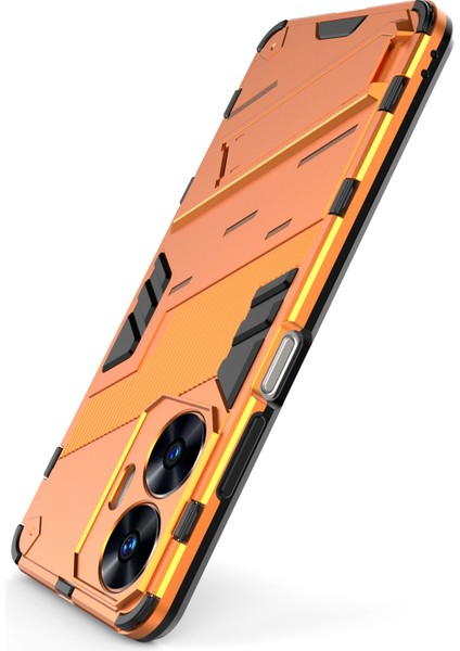 Realme C55 4g Kickstand Telefon Kılıfı Çizilmez Pc+Tpu Koruyucu Kılıf-Turuncu (Yurt Dışından) fırsatları