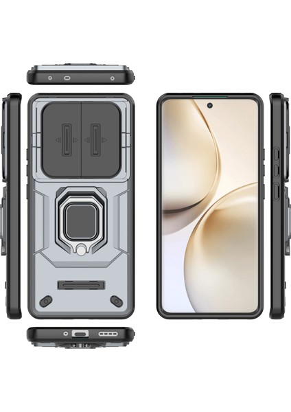 Realme 14 Pro 5g Kılıf Pc+Tpu Kickstand Telefon Koruyucu Lens Kapağı Ile-Gri (Yurt Dışından) indirimleri