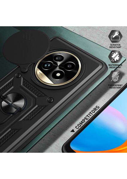 Realme 13 Pro 5g(Global)/13 Pro+5g(Global)Kılıf Kayar Kamera Kapağı Pc+Tpu Destekli Telefon Kılıfı-Mavi (Yurt Dışından)