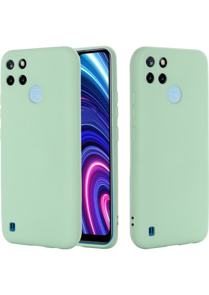 Realme C21Y (Küresel Sürüm) Için Kayışlı Yumuşak Sıvı Silikon Ince Koruyucu Darbeye Dayanıklı Kılıf-Yeşil (Yurt Dışından) fiyatları