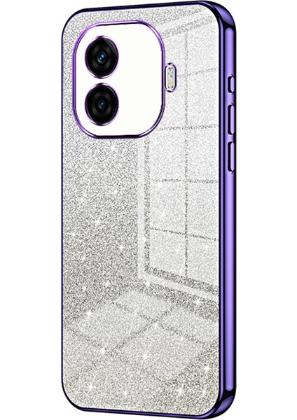 Vivo Iqoo Z9 Turbo 5g Kılıf Yumuşak Tpu Telefon Kılıfı Degrade Parıltı-Mor (Yurt Dışından)