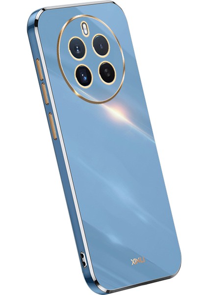 Xınlı Realme 12 4g/12+5g/narzo 70 Pro 5g Kılıf Darbeye Dayanıklı Tpu Elektrokaplama Telefon Koruyucu-Mavi (Yurt Dışından)