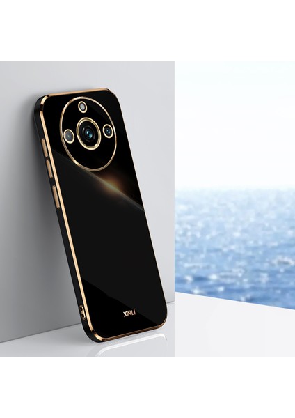 Xınlı Realme 11 Pro+5g/11 Pro 5g Tpu Telefon Kılıfı Elektrokaplama Altın Kenarlı Düşmeye Dayanıklı Kapak-Siyah (Yurt Dışından) indirimleri