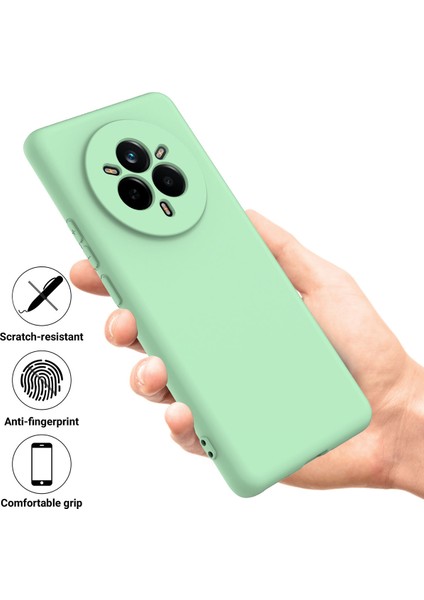 Realme 14 Pro 5g Sıvı Silikon Kılıf Telefon Arka Kapağı El Kayışı Ile-Yeşil (Yurt Dışından) fiyatları