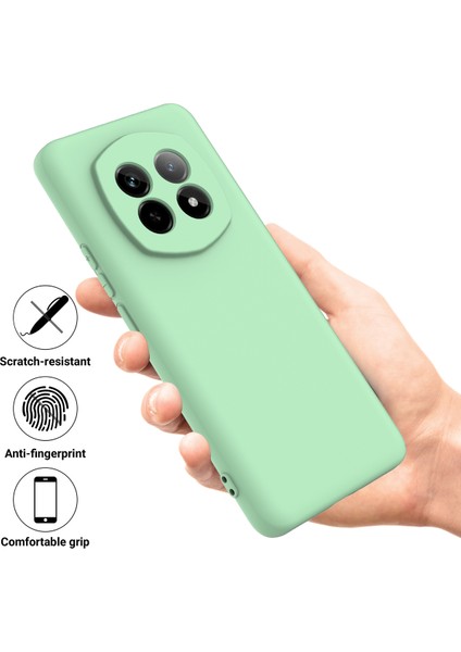 Realme P2 Pro 5g Kılıf Sıvı Silikon Telefon Arka Kapağı El Kayışı Ile-Yeşil (Yurt Dışından)