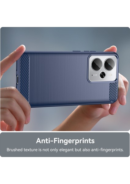 Realme 14T 5g/p3 5G/NEO7X 5g/14 5g Telefon Kılıfı Için Koruyucu Kılıf Karbon Fiber Doku Fırçalanmış-Mavi (Yurt Dışından) indirimleri