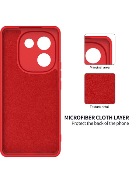 Vivo Iqoo Z9S Pro 5g/t3 Pro 5g Kılıf Sıvı Silikon Çizilmez Telefon Kılıfı El Kayışı Ile-Kırmızı (Yurt Dışından) indirimleri