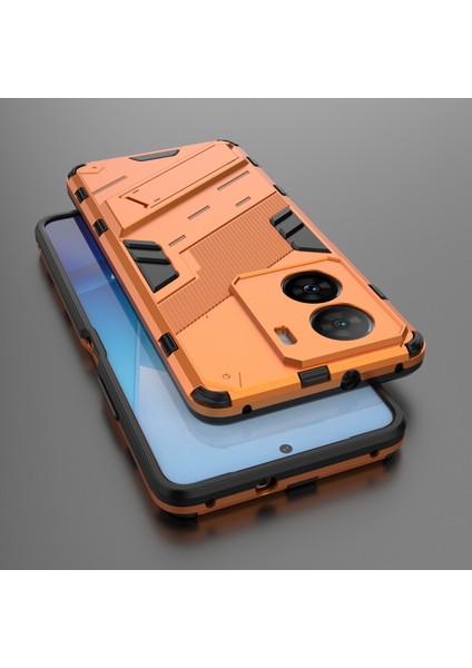 Vivo Iqoo Z7 5g Sert Pc Için Darbeye Dayanıklı Arka Kapak + Ayaklı Esnek Tpu Telefon Kılıfı - Turuncu (Yurt Dışından) fırsatları