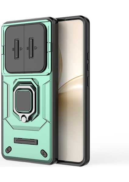 Realme 14 Pro 5g Kılıf Pc+Tpu Kickstand Telefon Koruyucu Lens Kapağı-Yeşil (Yurt Dışından) modelleri