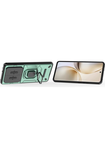 Realme 14 Pro 5g Kılıf Pc+Tpu Kickstand Telefon Koruyucu Lens Kapağı-Yeşil (Yurt Dışından) fırsatları