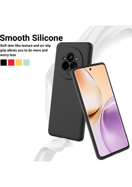 Realme 14 Pro 5g Sıvı Silikon Kılıf Telefon Arka Kapağı El Kayışı Ile-Siyah (Yurt Dışından) modelleri