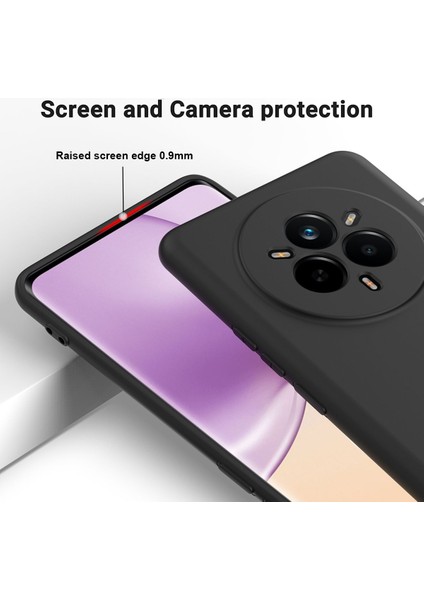 Realme 14 Pro 5g Sıvı Silikon Kılıf Telefon Arka Kapağı El Kayışı Ile-Siyah (Yurt Dışından) fırsatları