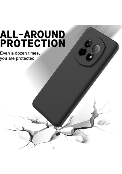 Realme P2 Pro 5g Kılıf Sıvı Silikon Telefon Arka Kapağı El Kayışı Ile-Siyah (Yurt Dışından)