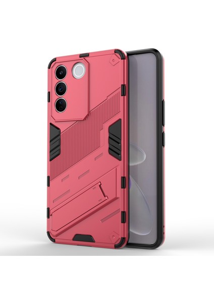 Vivo S16E 5g Için Düşmeye Karşı Telefon Kılıfı, Kickstand Yumuşak Tpu Sert Pc Telefon Arka Kapağı-Gül (Yurt Dışından)