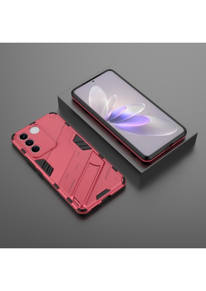 Vivo S16E 5g Için Düşmeye Karşı Telefon Kılıfı, Kickstand Yumuşak Tpu Sert Pc Telefon Arka Kapağı-Gül (Yurt Dışından) fırsatları