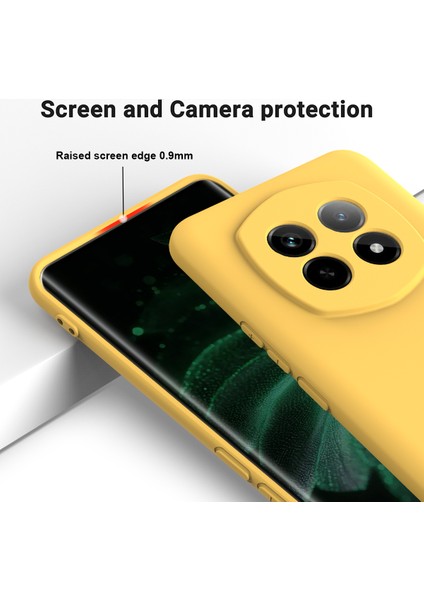 Realme P2 Pro 5g Kılıf Sıvı Silikon Telefon Arka Kapağı El Kayışı Ile-Sarı (Yurt Dışından)