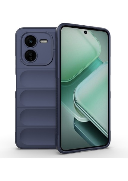 Vivo Iqoo Z9X 5g Kılıf Darbeye Dayanıklı Sağlam Kalkan Yumuşak Tpu Arka Kapak-Koyu Mavi (Yurt Dışından)