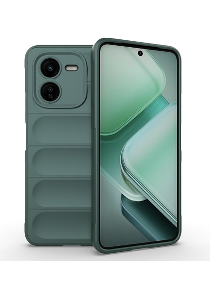 Vivo Iqoo Z9X 5g Kılıf Darbeye Dayanıklı Sağlam Kalkan Yumuşak Tpu Arka Kapak-Yeşil (Yurt Dışından)
