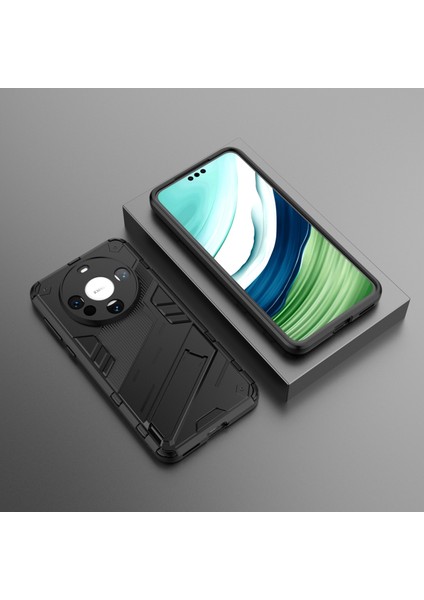 Huawei Mate 60 Kapak Pc+Tpu Darbeye Dayanıklı Telefon Kılıfı Kickstand Ile-Siyah (Yurt Dışından) indirimleri