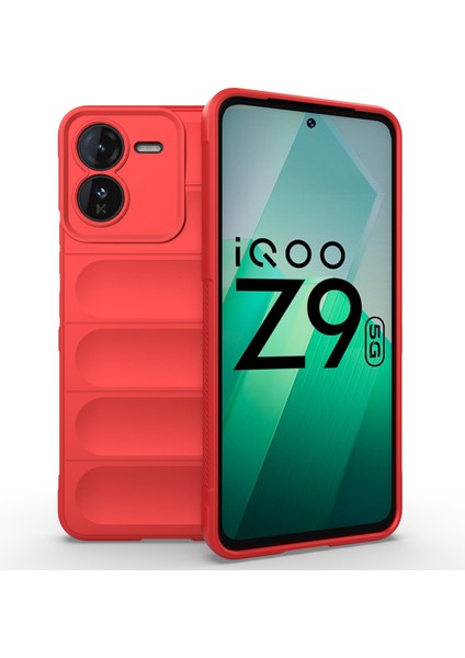Vivo Iqoo Z9 5g Tpu Kılıf Düşmeye Dayanıklı Koruma Yumuşak Telefon Kılıfı-Kırmızı (Yurt Dışından)
