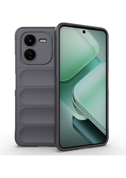 Vivo Iqoo Z9X 5g Kılıf Darbeye Dayanıklı Sağlam Kalkan Yumuşak Tpu Arka Kapak-Koyu Gri (Yurt Dışından)