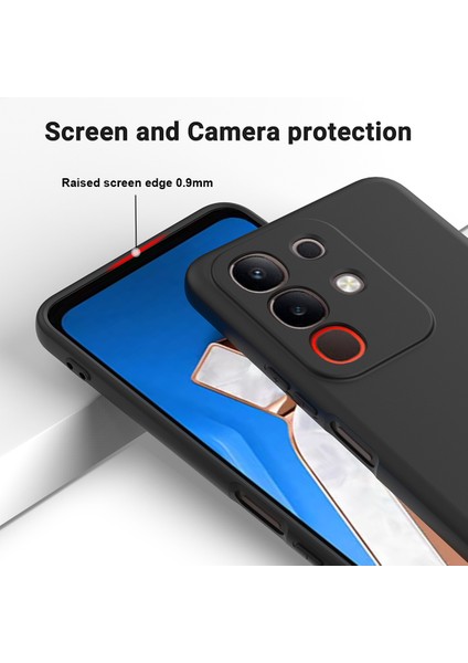 Vivo Iqoo Z10X 5G/Y300T 5g Sıvı Silikon Kılıf Telefon Arka Kapağı El Kayışı Ile-Siyah (Yurt Dışından) indirimleri
