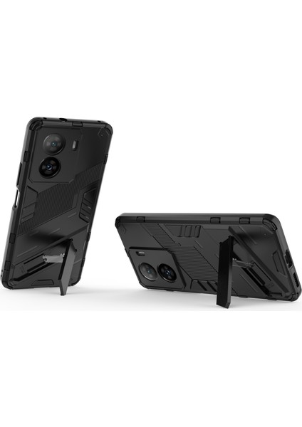 Vivo Iqoo Z7 5g Sert Pc Için Darbeye Dayanıklı Arka Kapak + Ayaklı Esnek Tpu Telefon Kılıfı - Siyah (Yurt Dışından) fiyatları
