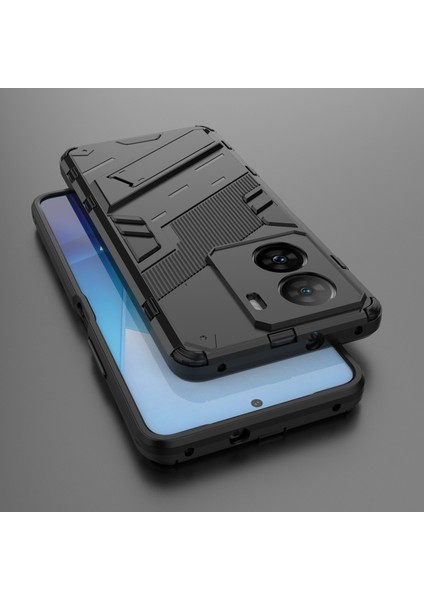 Vivo Iqoo Z7 5g Sert Pc Için Darbeye Dayanıklı Arka Kapak + Ayaklı Esnek Tpu Telefon Kılıfı - Siyah (Yurt Dışından) fırsatları