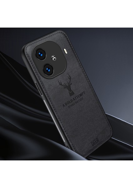 Vivo Iqoo Z9 Turbo 5g Kılıf Geyik Desenli Pu+Pc+Tpu Cep Telefonu Koruyucu Arka Kapak-Siyah (Yurt Dışından) modelleri