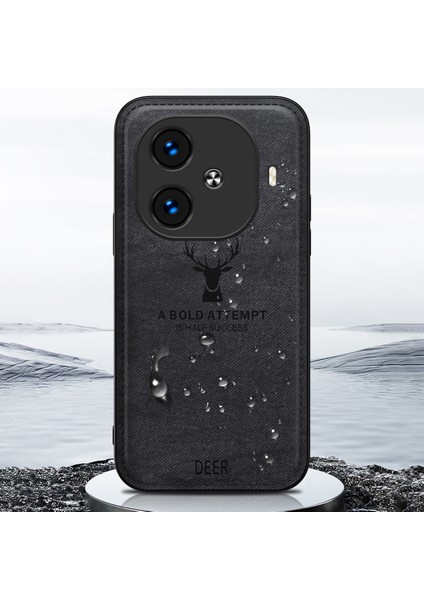 Vivo Iqoo Z9 Turbo 5g Kılıf Geyik Desenli Pu+Pc+Tpu Cep Telefonu Koruyucu Arka Kapak-Siyah (Yurt Dışından) indirimleri