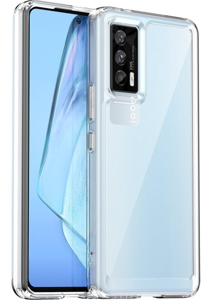 Vivo Iqoo 7 (Hindistan) 5g/iqoo Neo5 Aşınmaya Dayanıklı Düşmeye Karşı Şeffaf Arka Kılıf Hibrit Akrilik+Tpu Bağımsız Düğmeli Cep Telefonu Kılıfı-Şeffaf (Yurt Dışından)