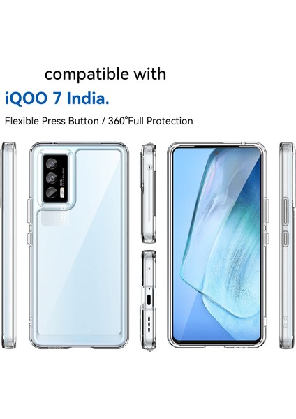 Vivo Iqoo 7 (Hindistan) 5g/iqoo Neo5 Aşınmaya Dayanıklı Düşmeye Karşı Şeffaf Arka Kılıf Hibrit Akrilik+Tpu Bağımsız Düğmeli Cep Telefonu Kılıfı-Şeffaf (Yurt Dışından) fiyatları