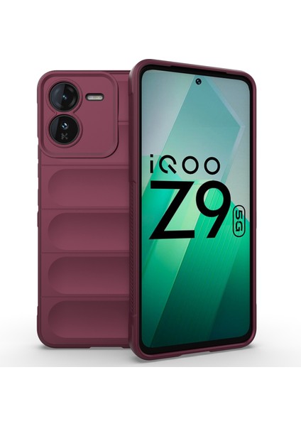 Vivo Iqoo Z9 5g Tpu Kılıf Düşmeye Dayanıklı Koruma Yumuşak Telefon Kılıfı-Şarap Kırmızısı (Yurt Dışından)