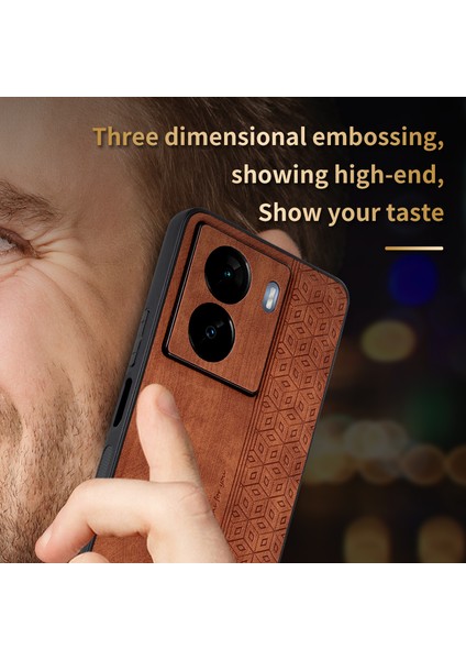 Azns Vivo Iqoo Z7 5G/Z7X 5g Pu Deri+Tpu Telefon Kılıfı Baskılı Desen Kaymaz Tutma Kılıfı-Yeşil (Yurt Dışından) modelleri