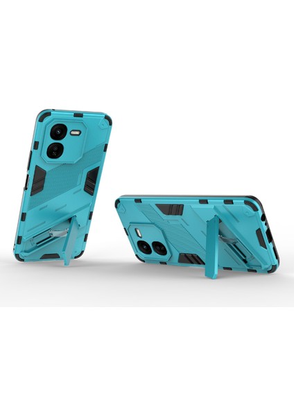 Vivo Iqoo Z9X 5g Kickstand Kılıf Pc+Tpu Darbeye Dayanıklı Çizilmez Telefon Kılıfı-Bebek Mavisi (Yurt Dışından) modelleri