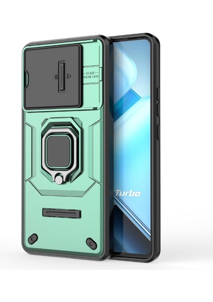 Vivo Iqoo Z9 Turbo 5g Telefon Kılıfları Pc+Tpu Kickstand Telefon Kılıfı Lens Kapağı-Yeşil (Yurt Dışından) fiyatları