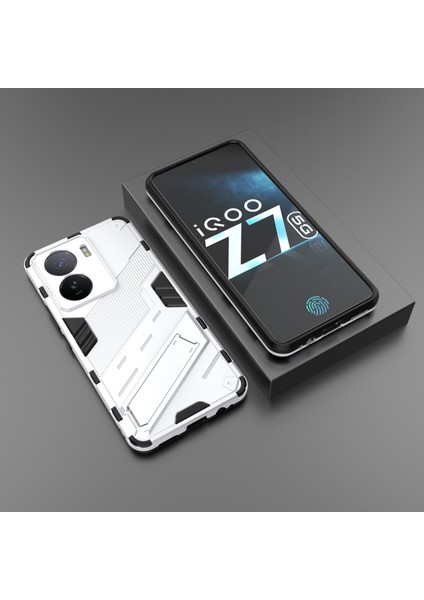 Vivo Iqoo Z7 5g Darbeye Dayanıklı Kickstand Kılıf Tpu+Pc Çift Koruma Telefon Kılıfı-Beyaz (Yurt Dışından) indirimleri