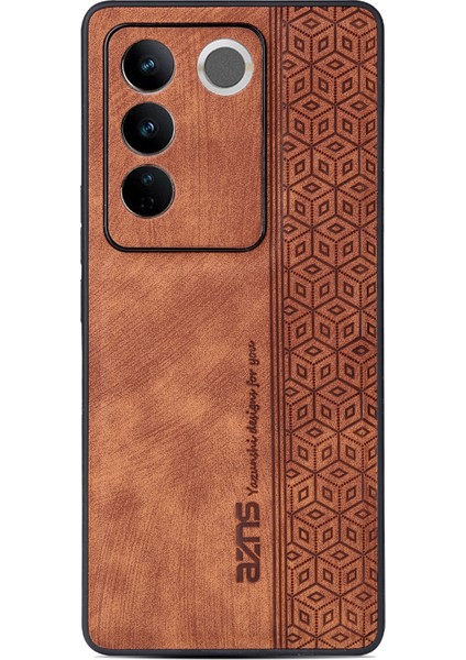 Azns Vivo S16E 5g Baskılı Desenli Telefon Kılıfı Darbeye Dayanıklı Pu Deri Kaplamalı Tpu Arka Kapak-Kahverengi (Yurt Dışından) fiyatları