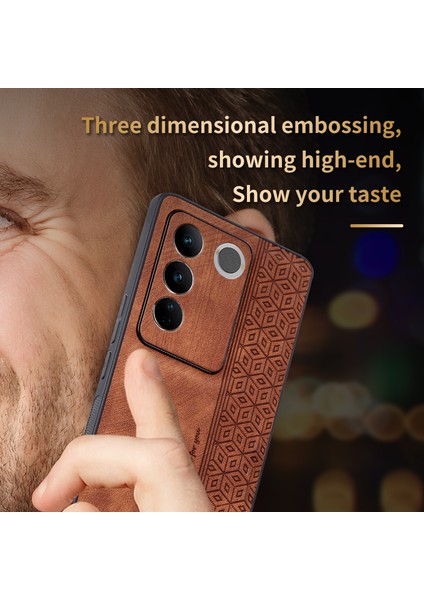 Azns Vivo S16E 5g Baskılı Desenli Telefon Kılıfı Darbeye Dayanıklı Pu Deri Kaplamalı Tpu Arka Kapak-Kahverengi (Yurt Dışından) fırsatları
