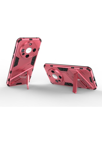 Huawei Mate 60 Kapak Pc+Tpu Darbeye Dayanıklı Telefon Kılıfı Kickstand Ile-Gül (Yurt Dışından) modelleri