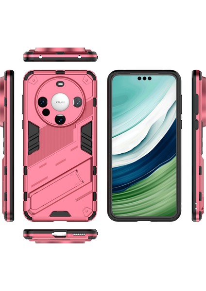 Huawei Mate 60 Kapak Pc+Tpu Darbeye Dayanıklı Telefon Kılıfı Kickstand Ile-Gül (Yurt Dışından) indirimleri