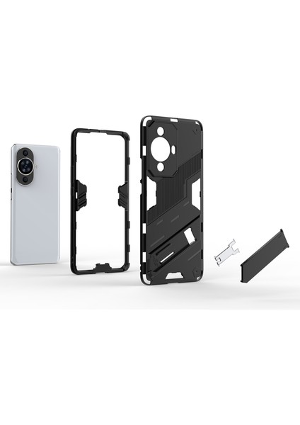 Huawei Nova 11/nova 12S 4g/nova 12 Lite 4g Darbeye Dayanıklı Destekli Arka Kapak Sert Pc+Esnek Tpu Telefon Kılıfı-Kırmızı (Yurt Dışından) fırsatları